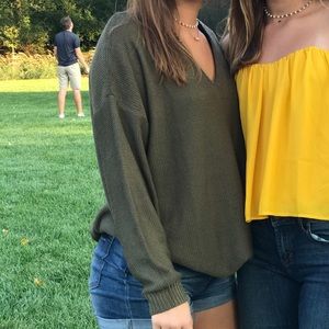 Olive green sweater